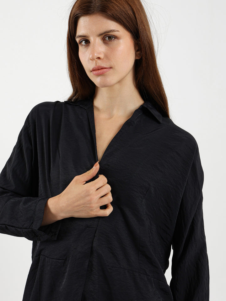 Front Pleated Blouse