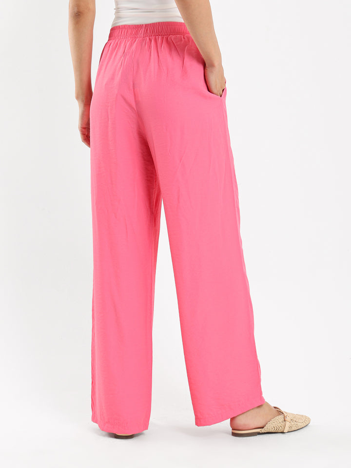 Wide-Leg Satin Pants