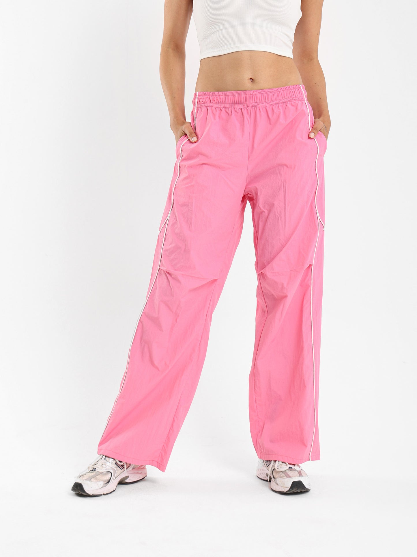 Loose Track Pants with Side Piping