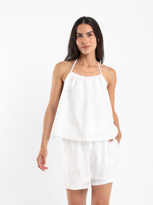 Puffy Backless Top