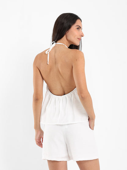 Puffy Backless Top