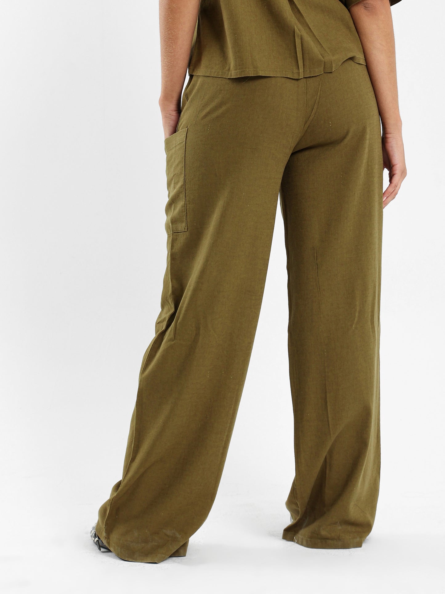 Linen Pants with Drawstring Waist