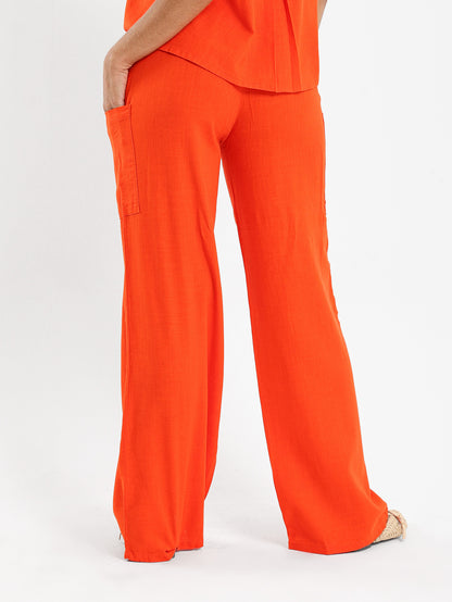 Linen Pants with Drawstring Waist