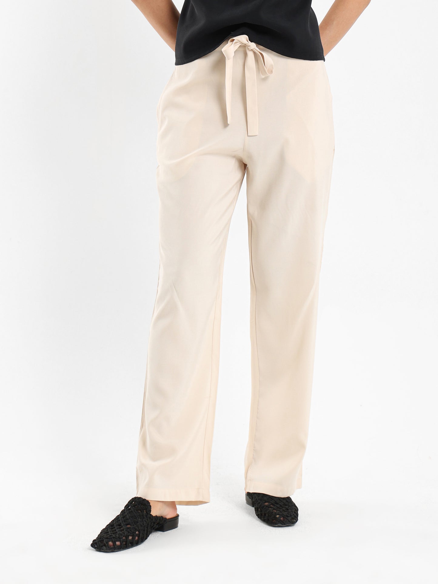 Straight-Leg Drawstring Pants