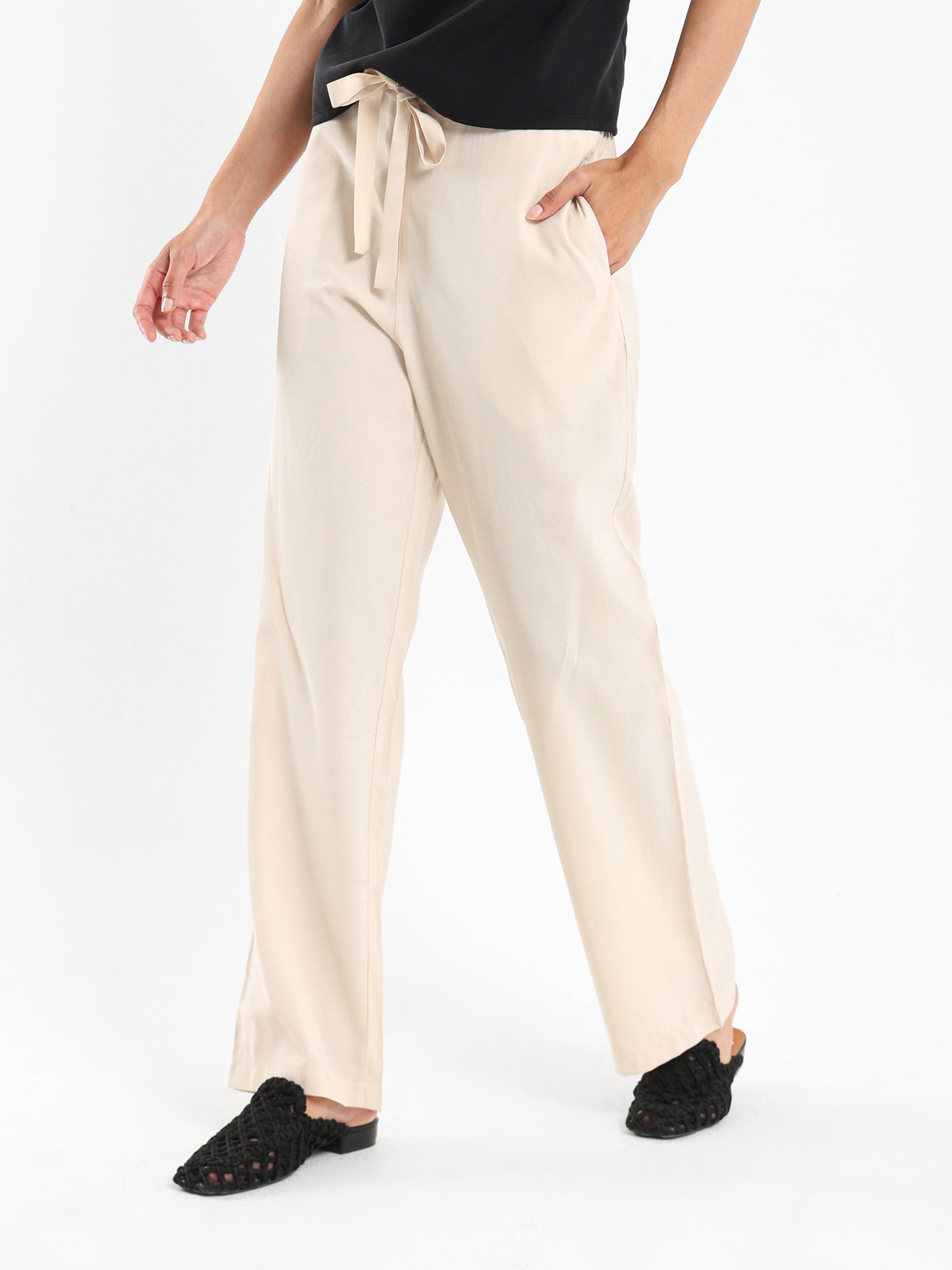 Straight-Leg Drawstring Pants