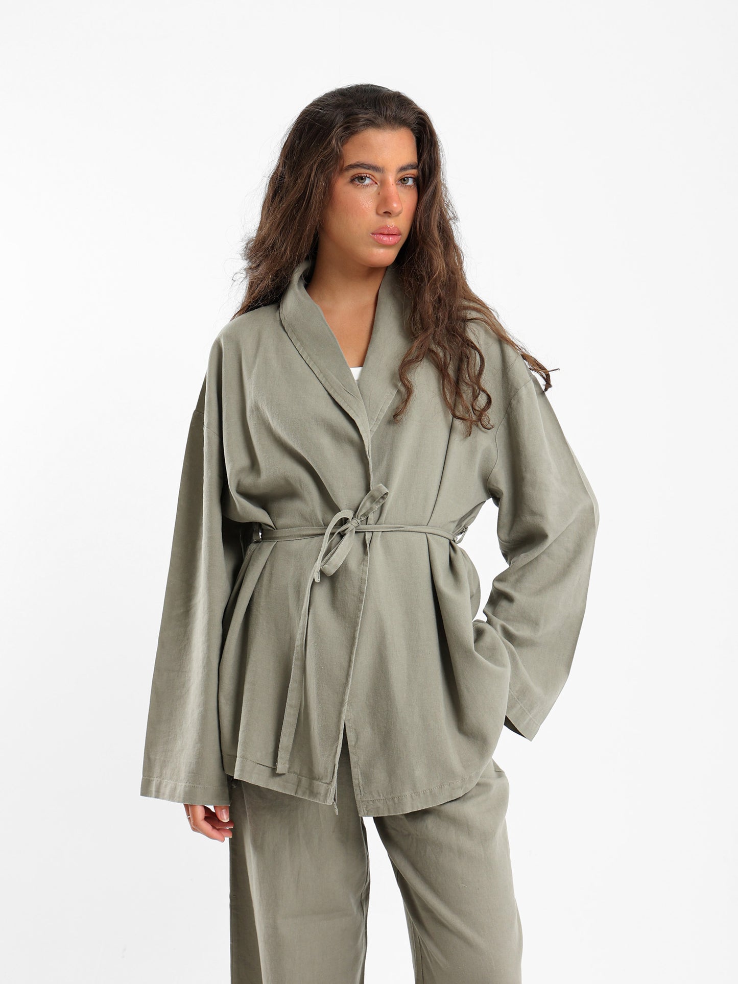 Notch Collar Kimono