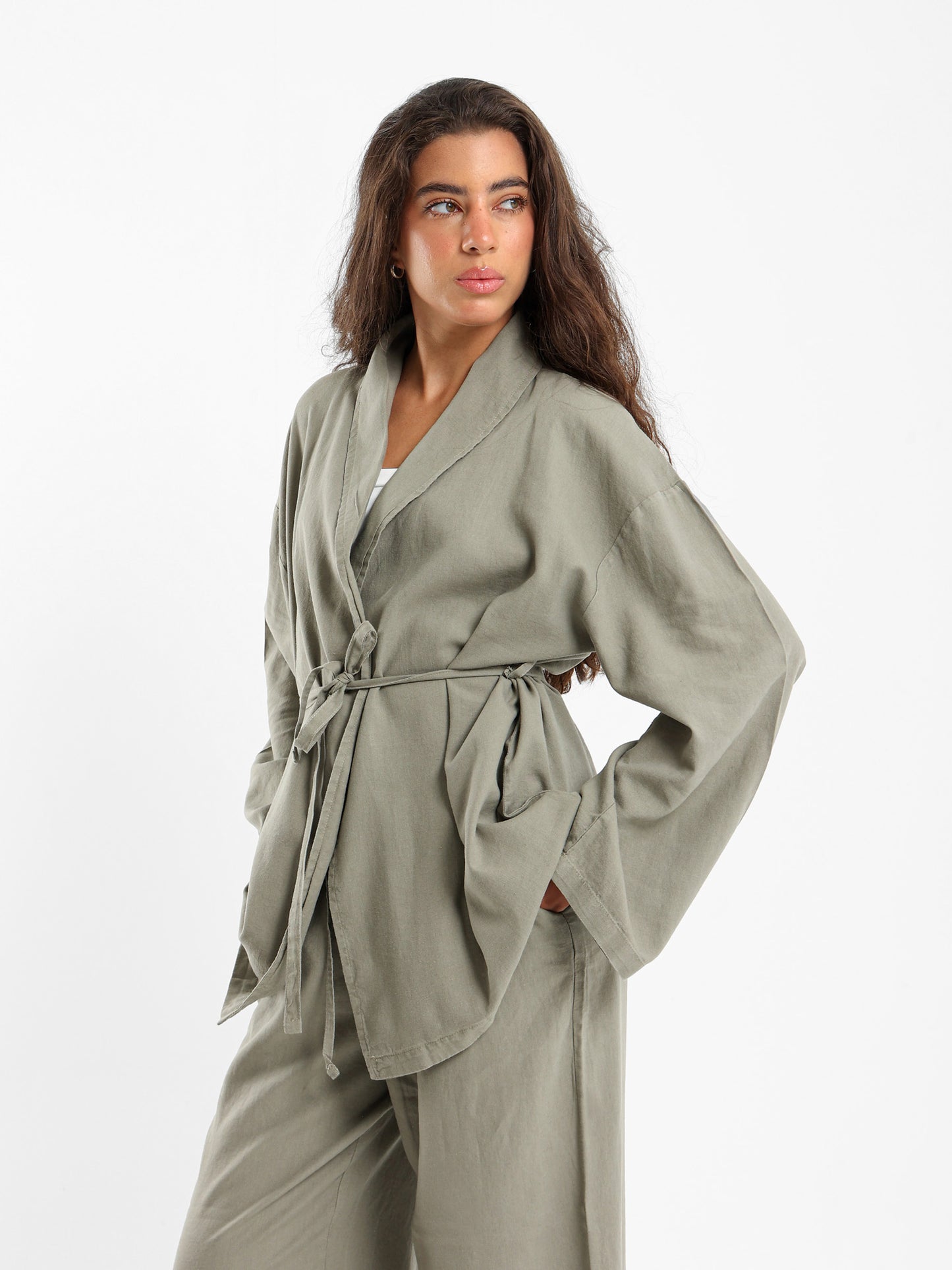 Notch Collar Kimono