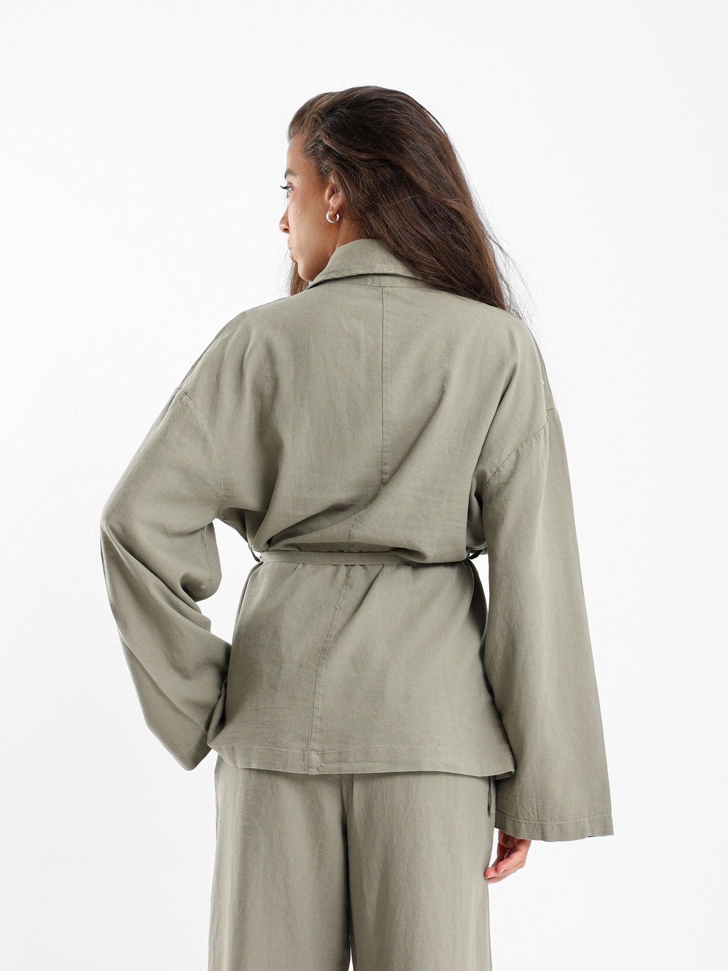 Notch Collar Kimono