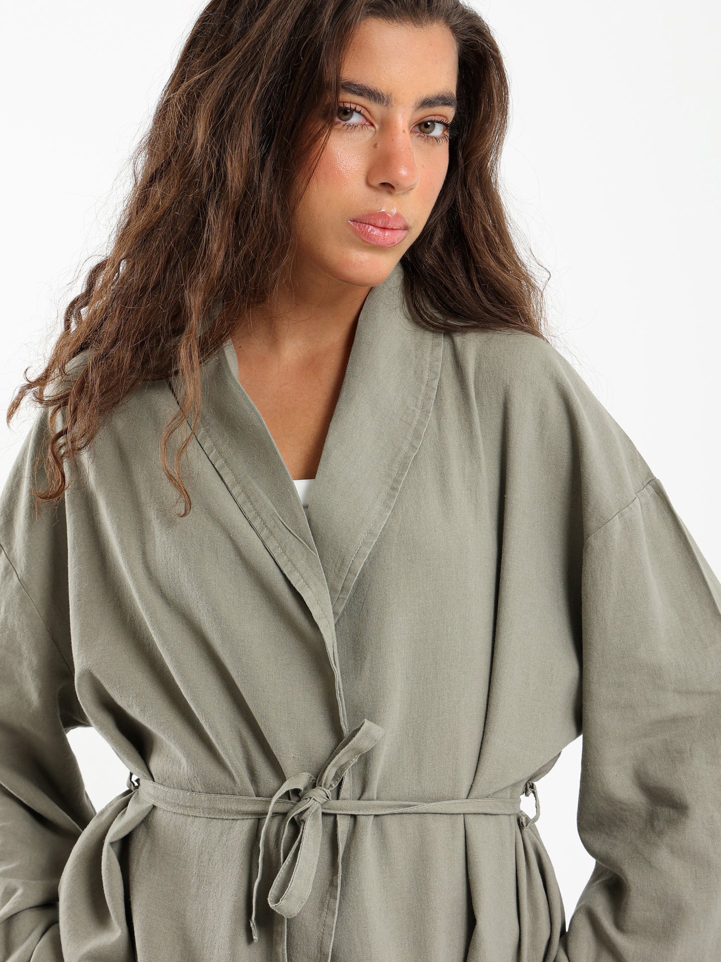 Notch Collar Kimono