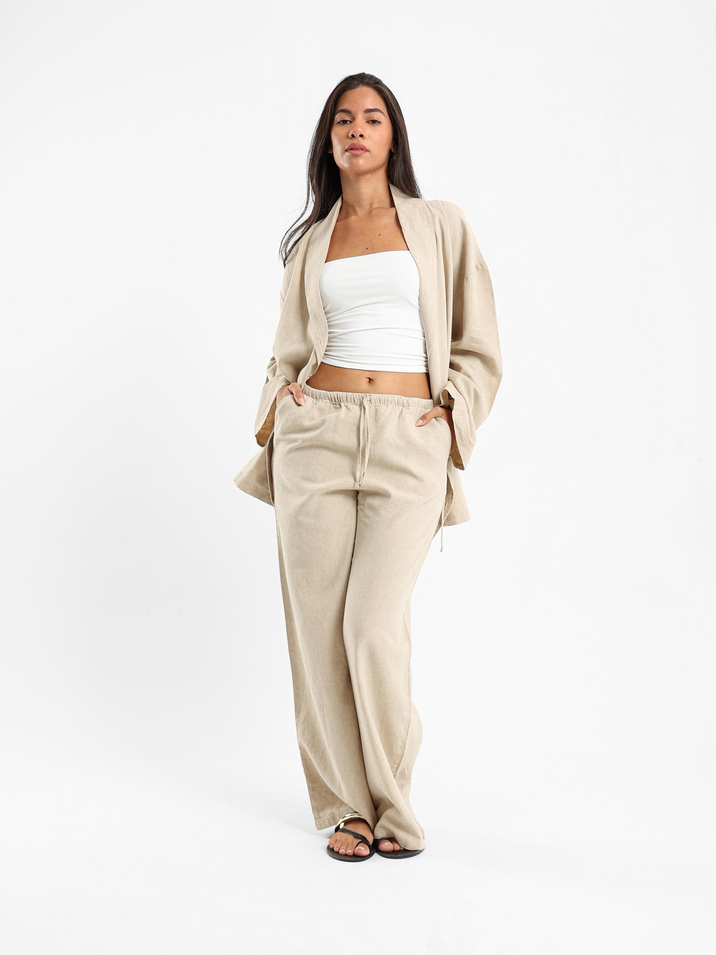 Notch Collar Kimono