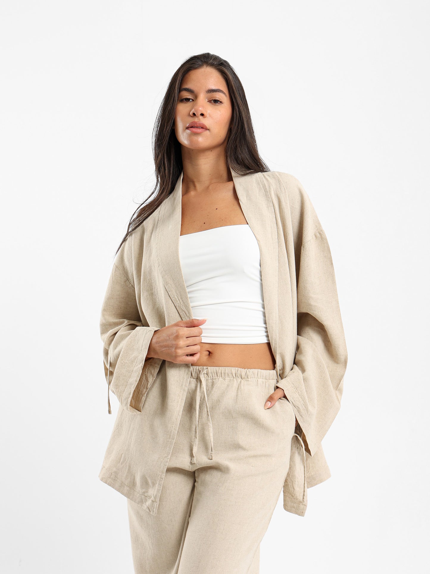 Notch Collar Kimono