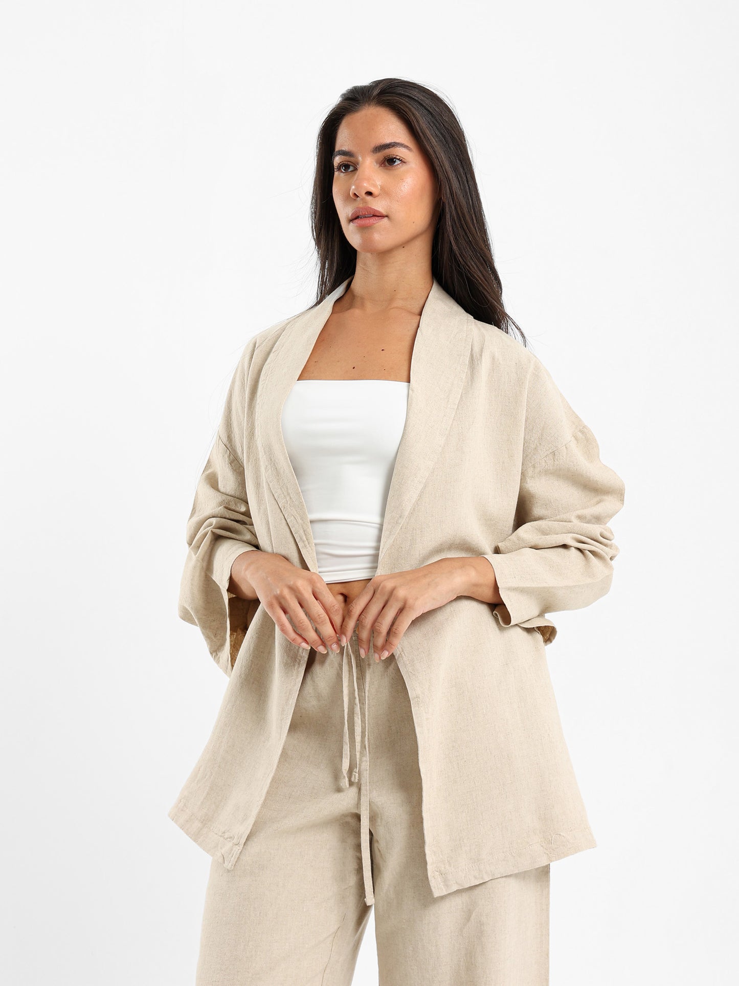 Notch Collar Kimono