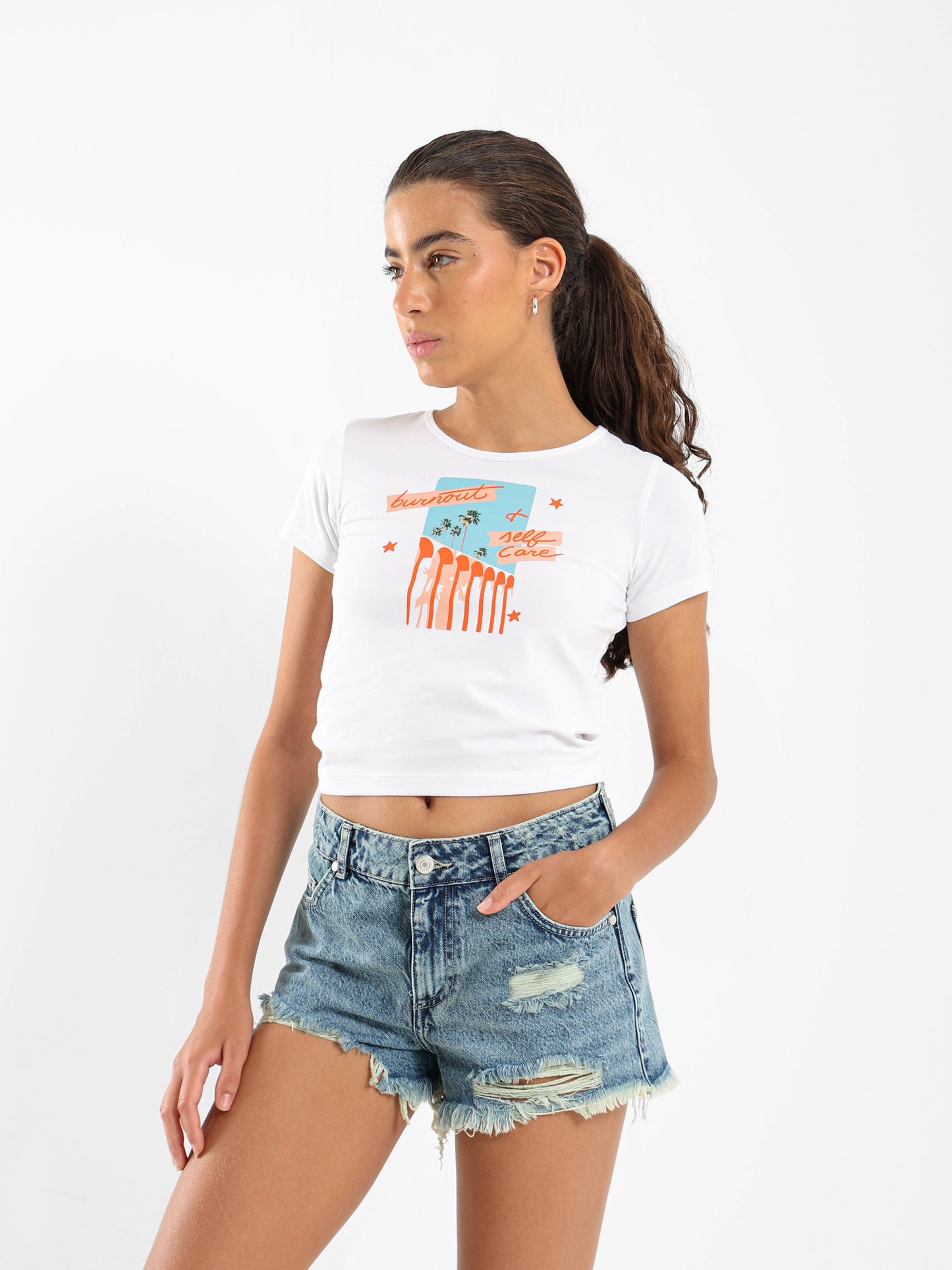 Self-Care Burnout Baby Tee