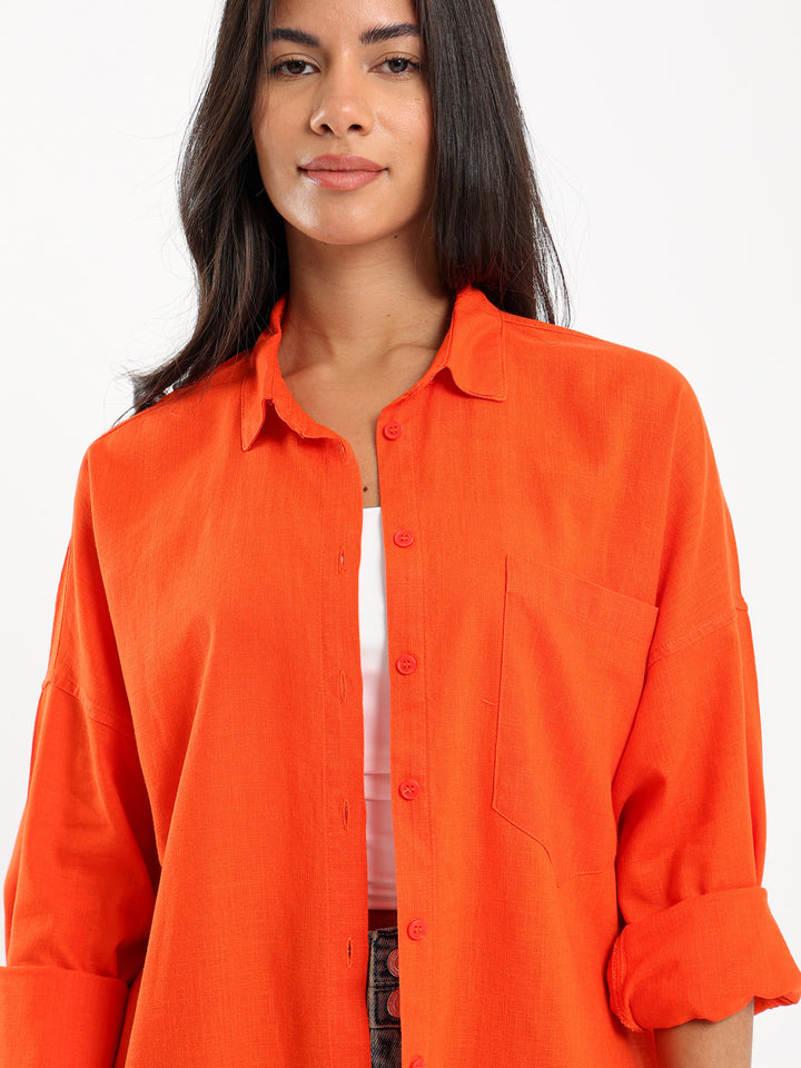 Oversized Linen Shirt