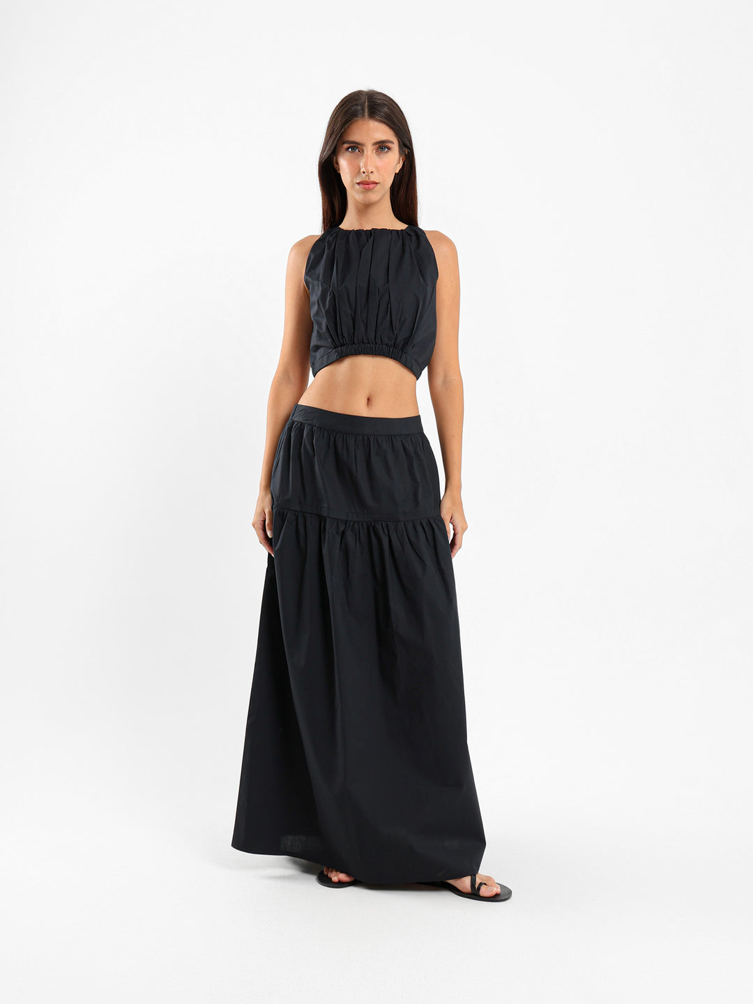 Boat Neck Cropped Top