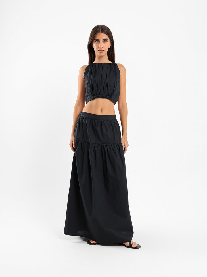 Boat Neck Cropped Top