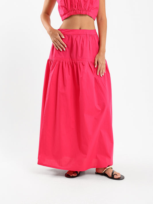 Tiered Design Maxi Skirt