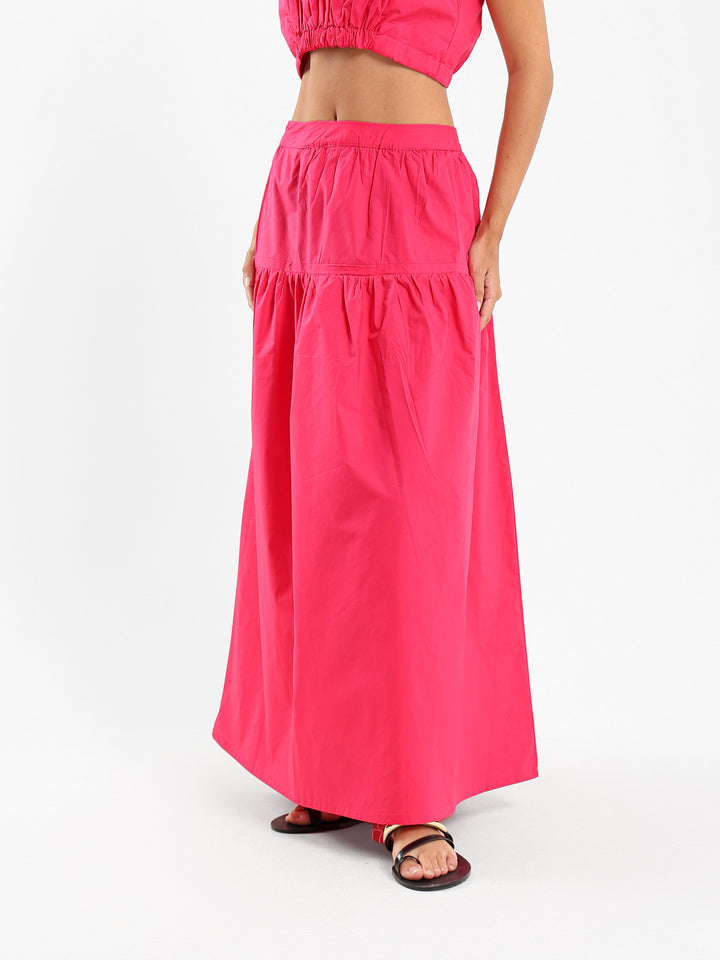 Tiered Design Maxi Skirt