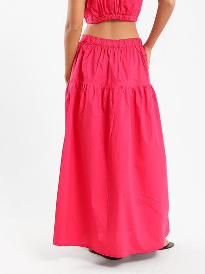 Tiered Design Maxi Skirt