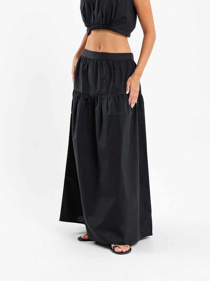 Tiered Design Maxi Skirt