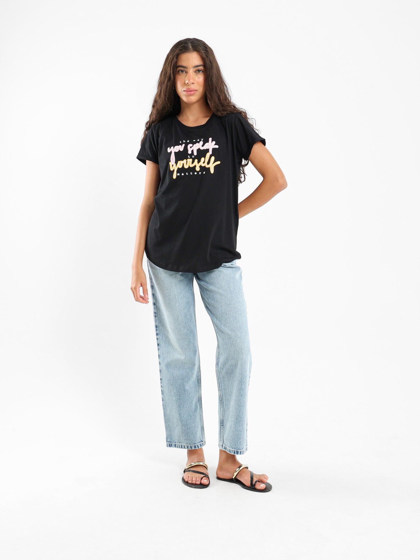 Neon Text Print T-Shirt