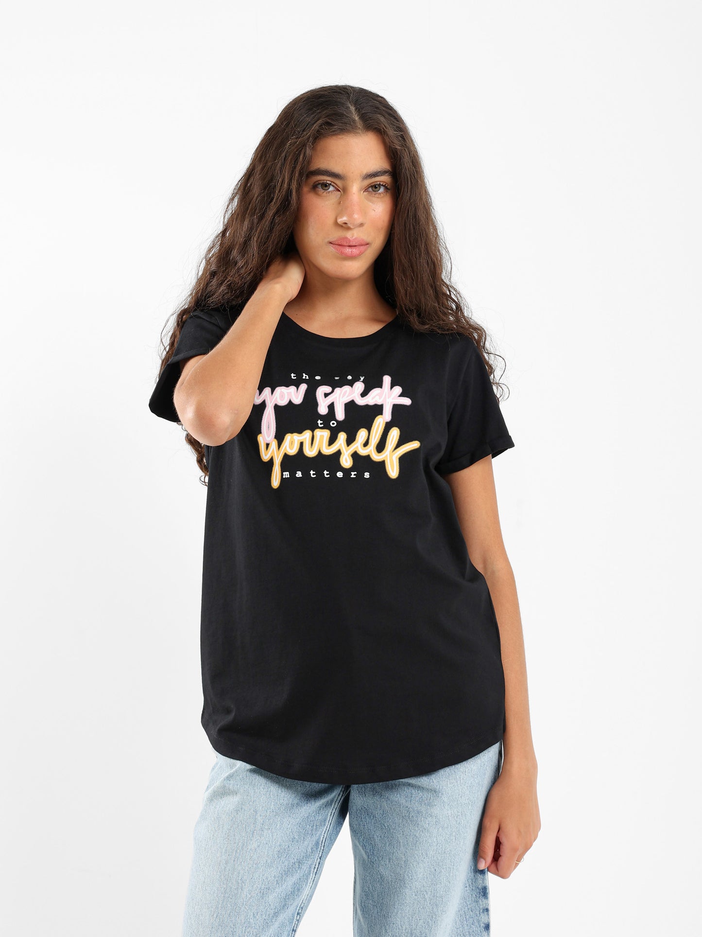 Neon Text Print T-Shirt