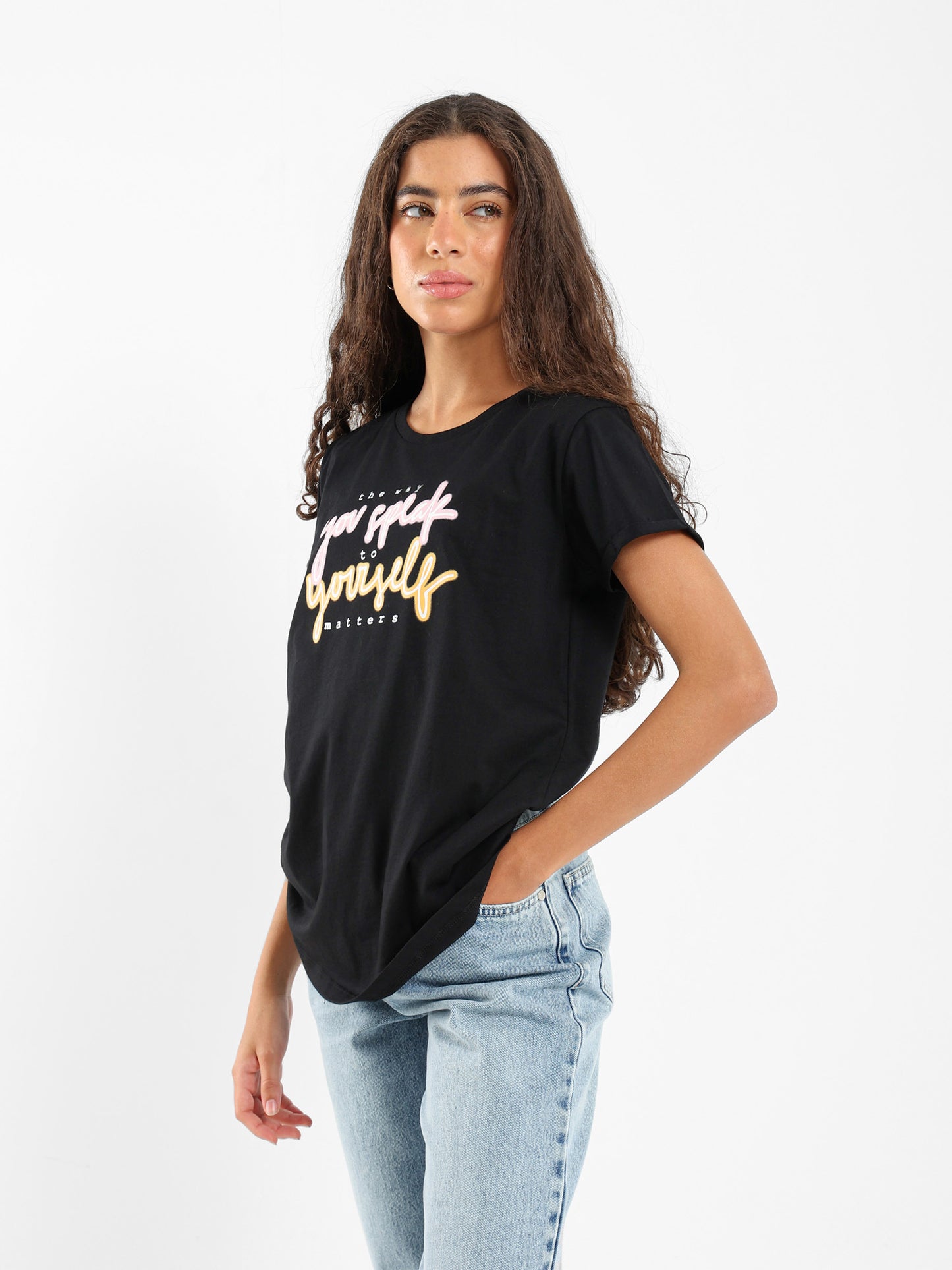 Neon Text Print T-Shirt