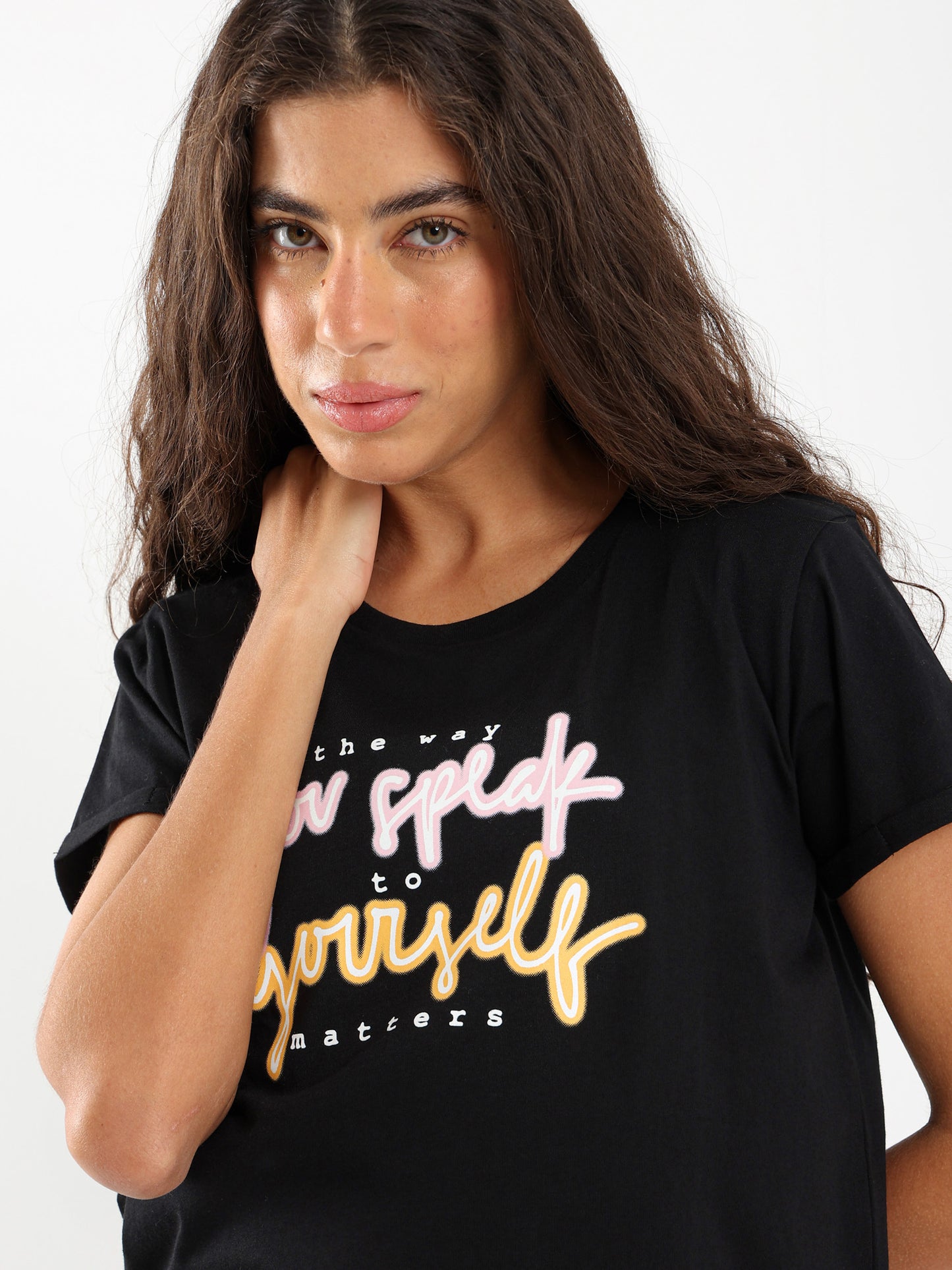 Neon Text Print T-Shirt