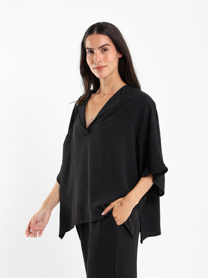 Loose Wrinkled Blouse