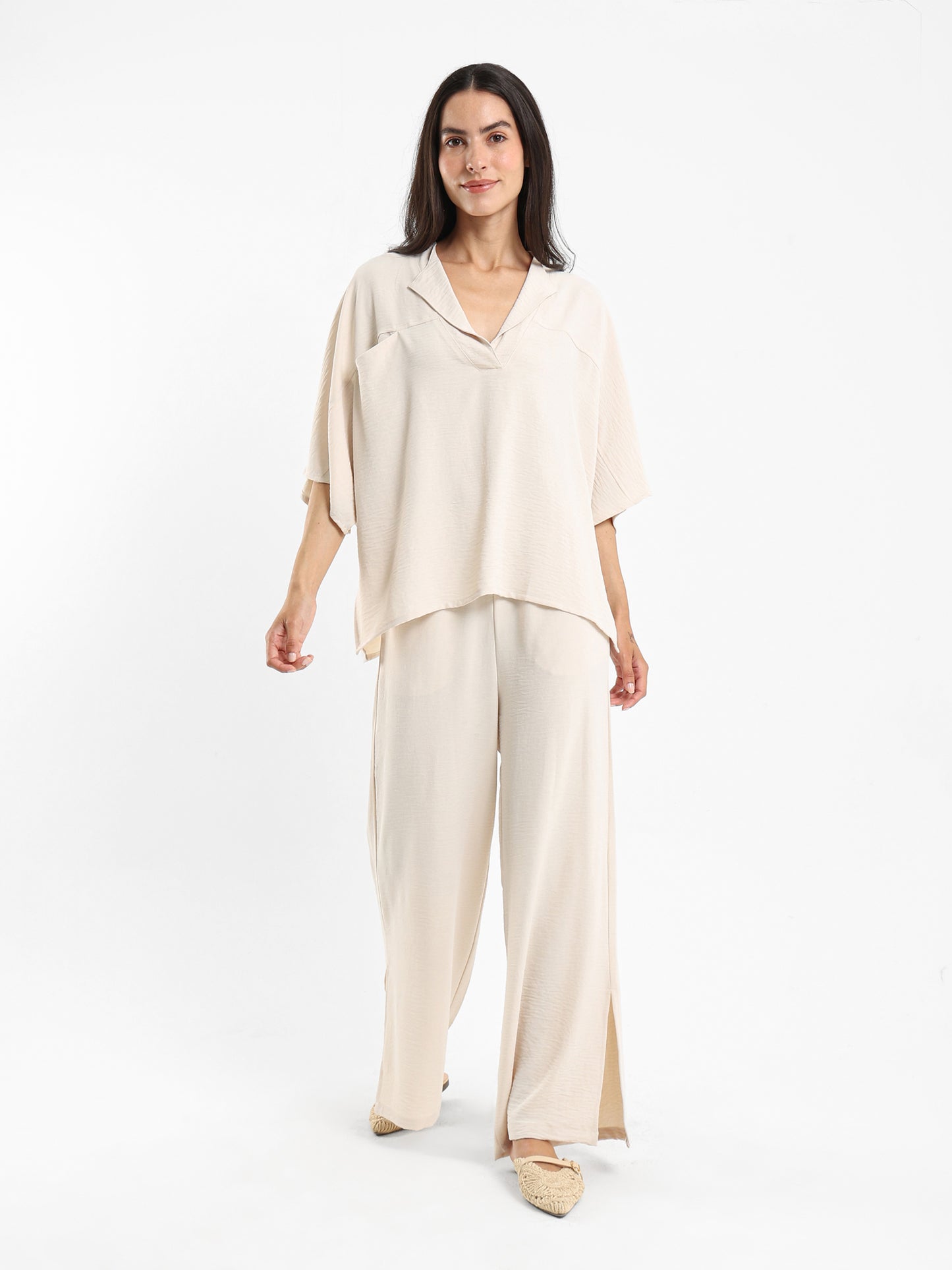 Loose Wrinkled Blouse