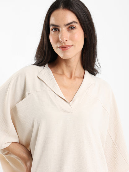 Loose Wrinkled Blouse