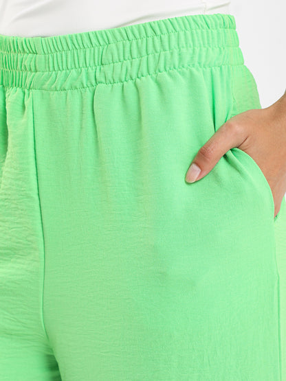 Wrinkled Blouse and Pants Twin Set