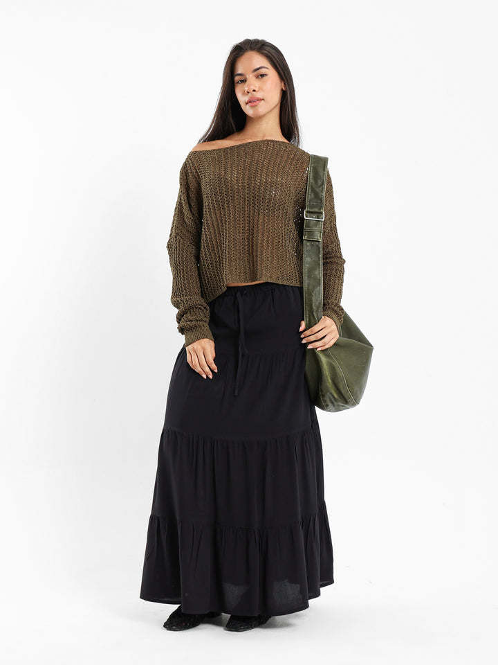 Tricot Loose Fit Knit Top
