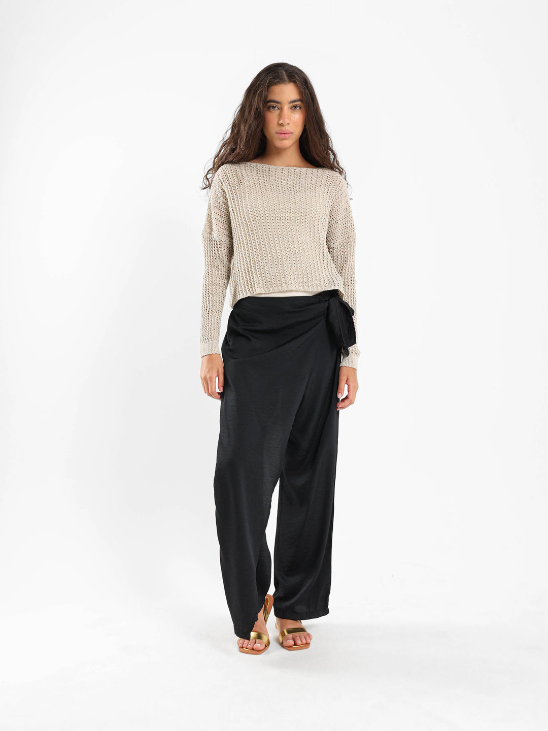 Tricot Loose Fit Knit Top