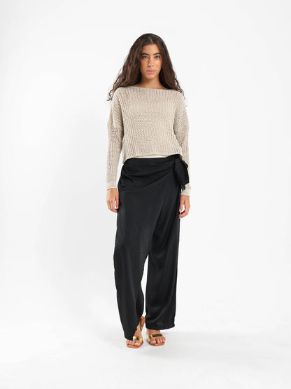 Tricot Loose Fit Knit Top