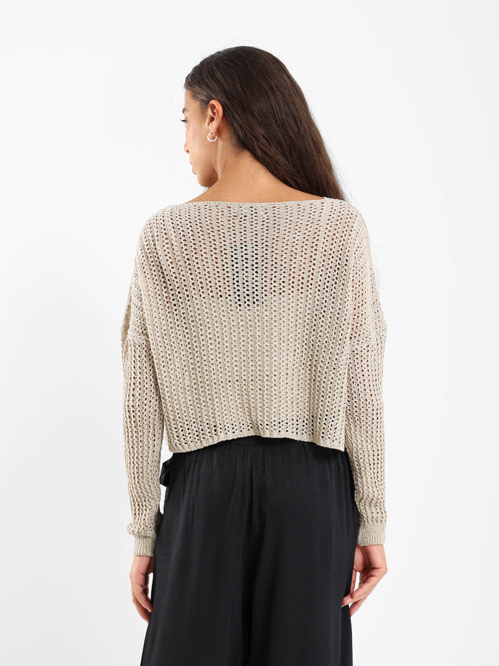 Tricot Loose Fit Knit Top