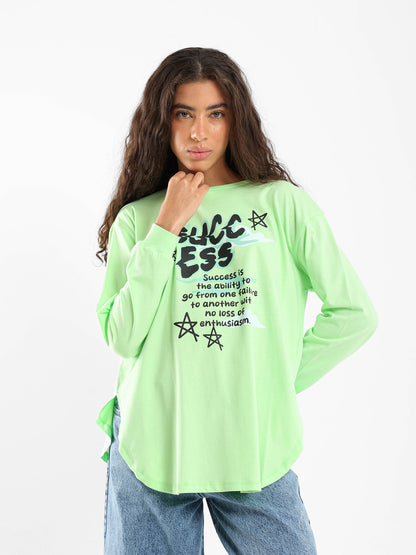 Success Oversized Long Sleeve Tee