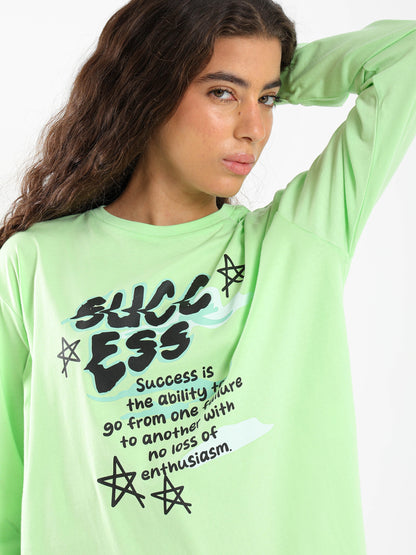 Success Oversized Long Sleeve Tee