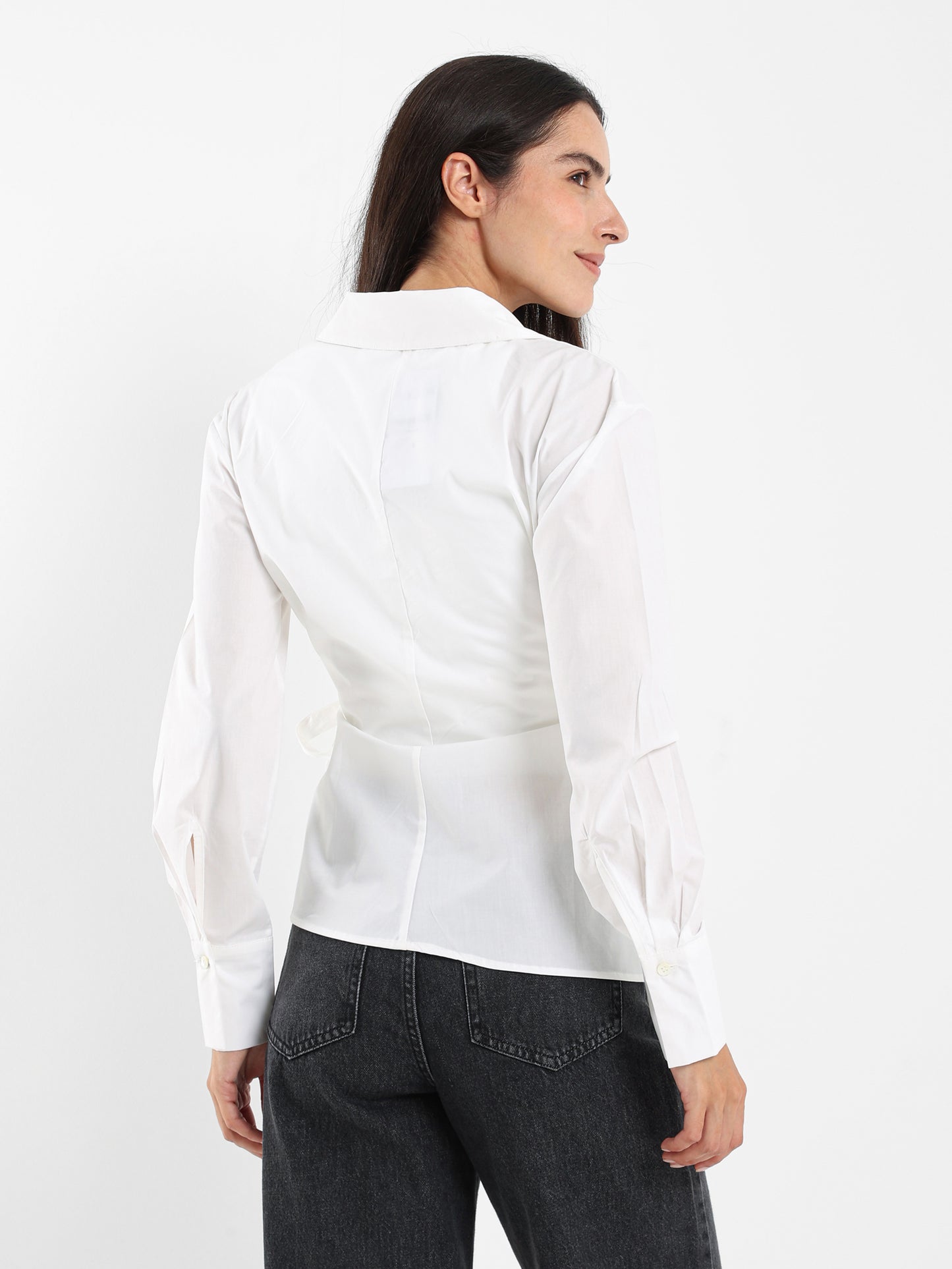 Puff Sleeve Wrap Shirt