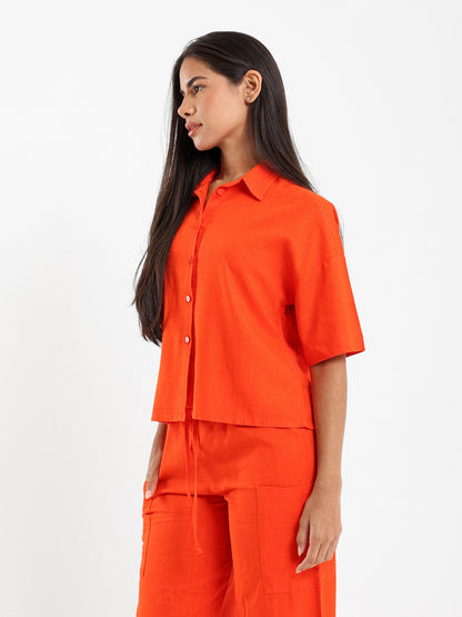 Short-Sleeve Button-Up Shirt