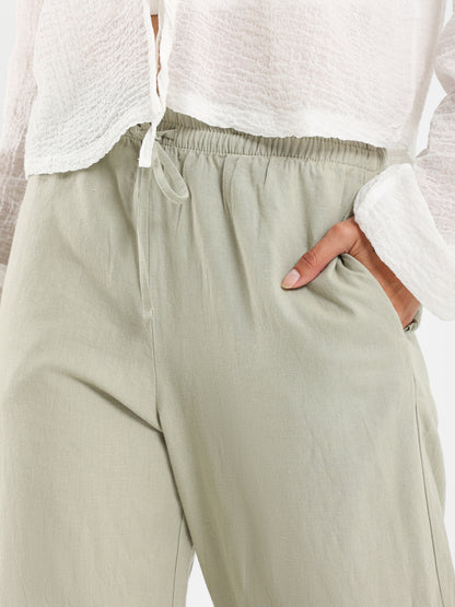 Drawstring Waist Pants