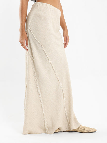 Straight-Cut Maxi Skirt