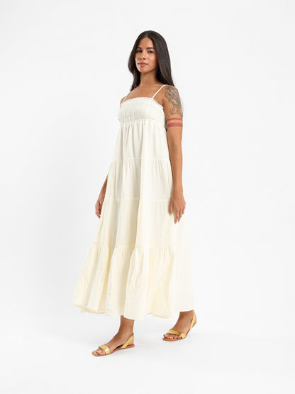Midi Dress with Lace Trims