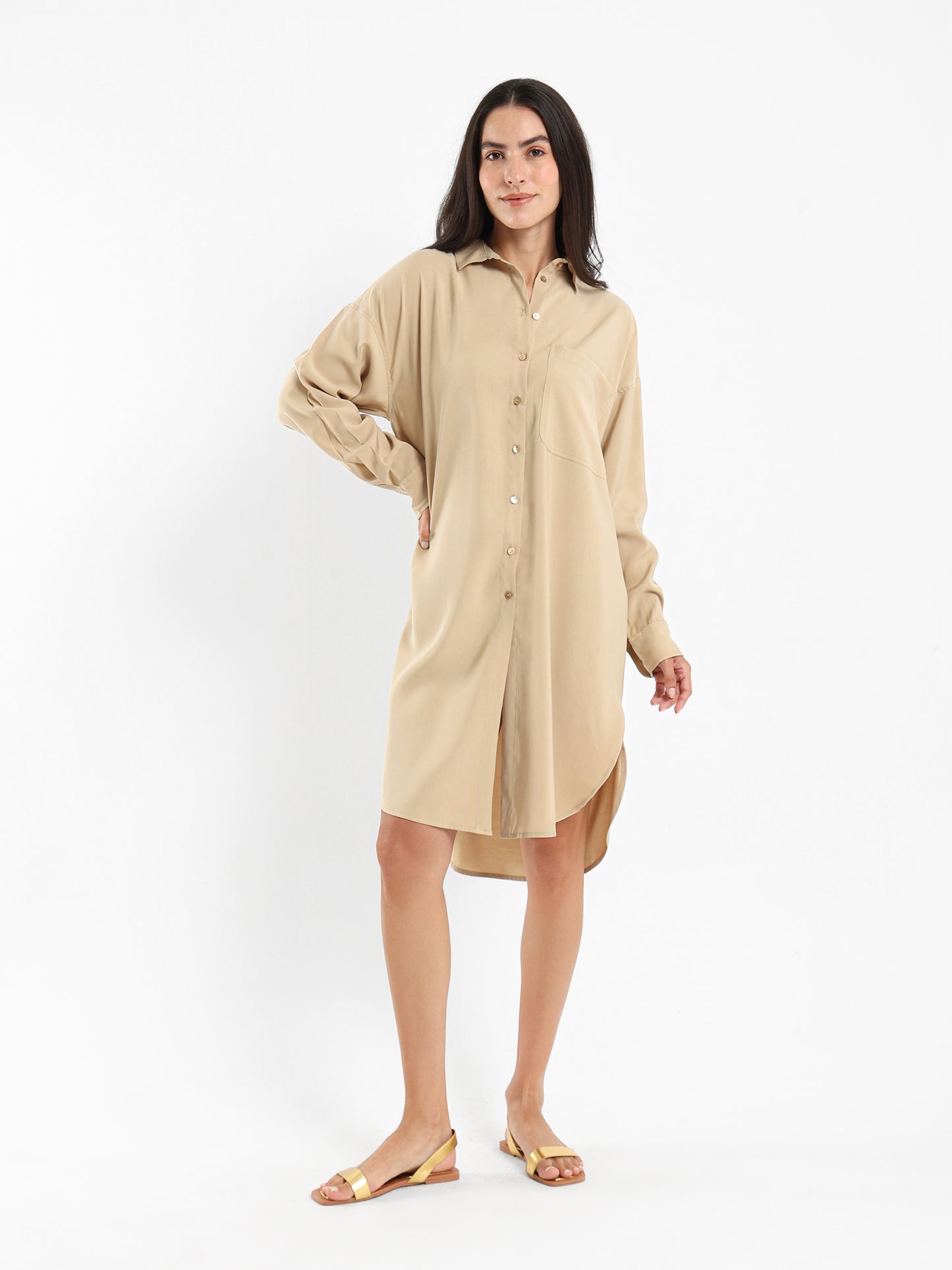 Long Shirt with Side Slit