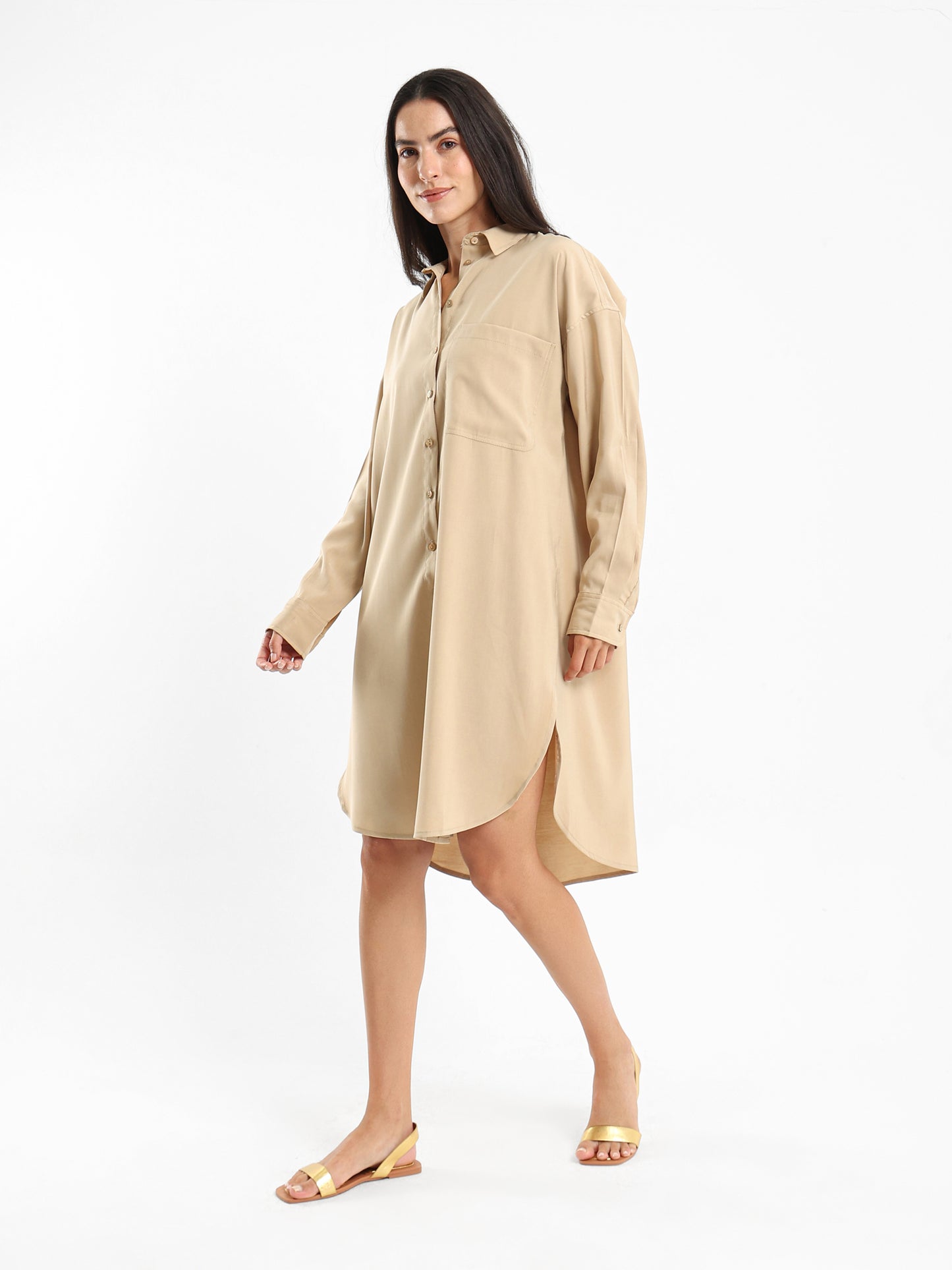Long Shirt with Side Slit