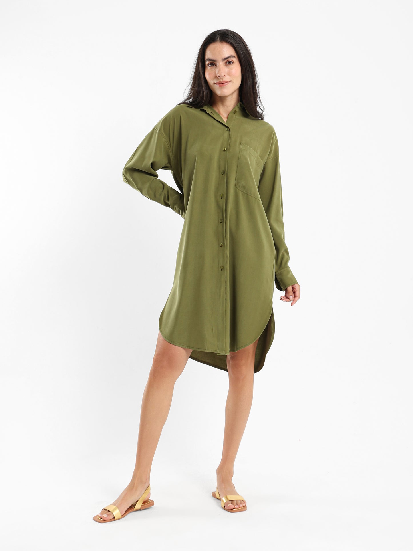 Long Shirt with Side Slit