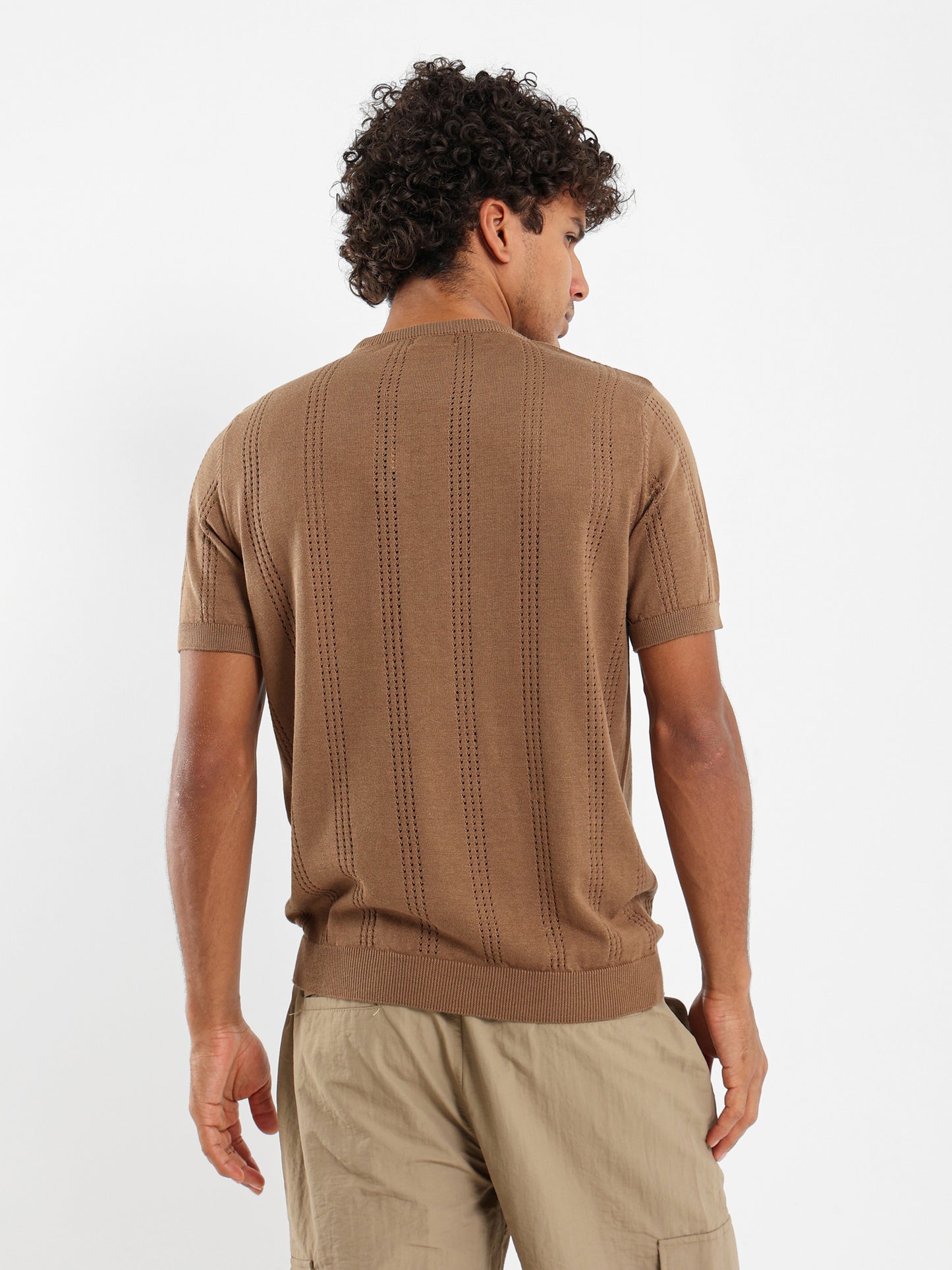 Open Knit Tricot T-Shirt
