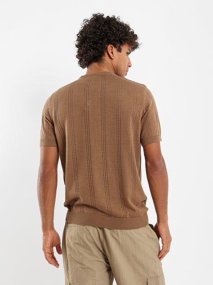 Open Knit Tricot T-Shirt