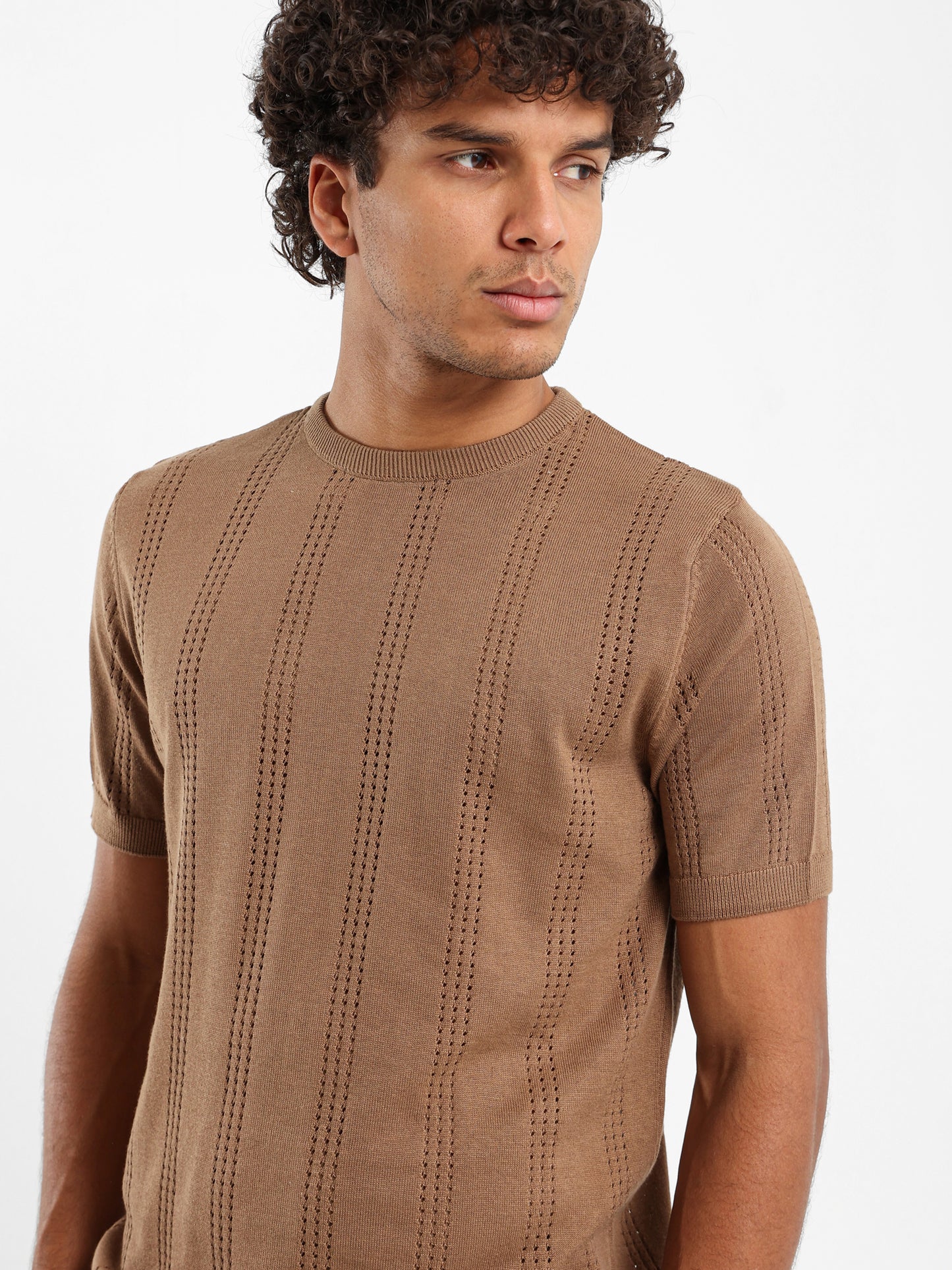 Open Knit Tricot T-Shirt