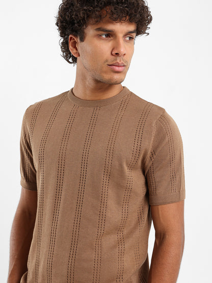 Open Knit Tricot T-Shirt
